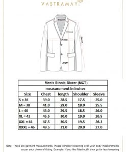 VASTRAMAY Men's Gray Color Woven Design Blazer