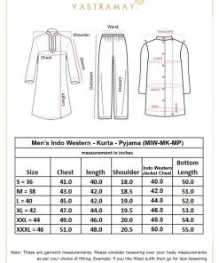Jacket Kurta Sets Vastramay Men's Cream And Grey Viscose Ethnic Combo Set