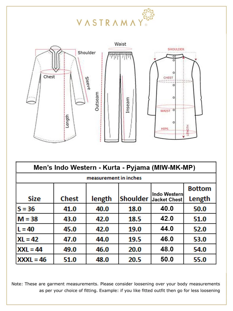 VASTRAMAY Men's Black Angrakha Style Indo Western Over Rose Gold Kurta Pyjama Set 10 VASTRAMAY Men's Black Angrakha Style Indo Western Over Rose Gold Kurta Pyjama Set