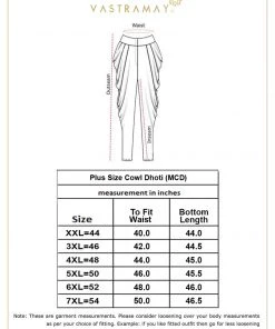 VASTRAMAY Men's PLUS Size Black Solid Cowl Dhoti Pants Rakhi