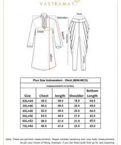 Vastramay Men's Plus Size Orange Slim Fit Sherwani Set Plus Size Collection