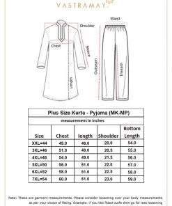 Vastramay Plus Size Collection Men's Plus Size Mustard Cotton Kurta And Pyjama Set