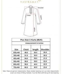 VASTRAMAY Men's Plus Size Mastard Silk Blend Kurta Plus Size Collection