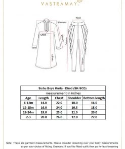 VASTRAMAY SISHU Boy's Maroon Kurta With Dhoti Pants Boys