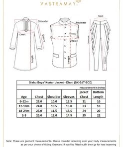 Boys VASTRAMAY SISHU Boy's Maroon Kurta With Rose Gold Dhoti Pants & Nehru Jacket 17 Boys VASTRAMAY SISHU Boy's Maroon Kurta With Rose Gold Dhoti Pants & Nehru Jacket