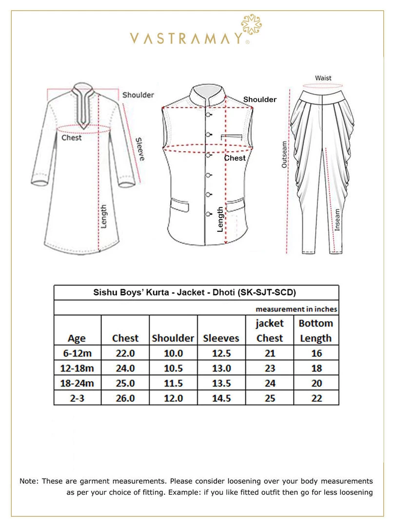 Boys VASTRAMAY SISHU Boy's Maroon Kurta With Rose Gold Dhoti Pants & Nehru Jacket 10 Boys VASTRAMAY SISHU Boy's Maroon Kurta With Rose Gold Dhoti Pants & Nehru Jacket