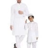 Vastramay White Baap Beta Solid Kurta And Pyjama Set Kurta Pyjama 1 Vastramay White Baap Beta Solid Kurta And Pyjama Set Kurta Pyjama