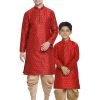 Vastramay Silk Blend Maroon Dhoti Kurta Set 2 Vastramay Silk Blend Maroon Dhoti Kurta Set