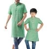 Vastramay Green Melange Baap Beta Kurta Set Kurta Pyjama 1 Vastramay Green Melange Baap Beta Kurta Set Kurta Pyjama