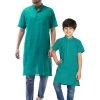 Vastramay Turquoise Melange Baap Beta Kurta Set Kurta Pyjama