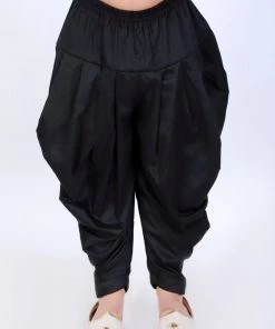 JBN Creation VASTRAMAY Boys Black Solid Dhoti Pants