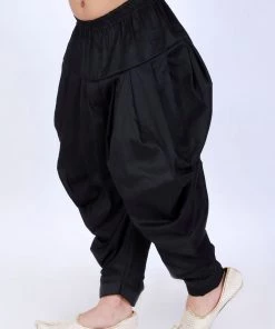 JBN Creation VASTRAMAY Boys Black Solid Dhoti Pants