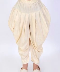 JBN Creation VASTRAMAY Boys Gold-Colored Solid Cotton Dhotis