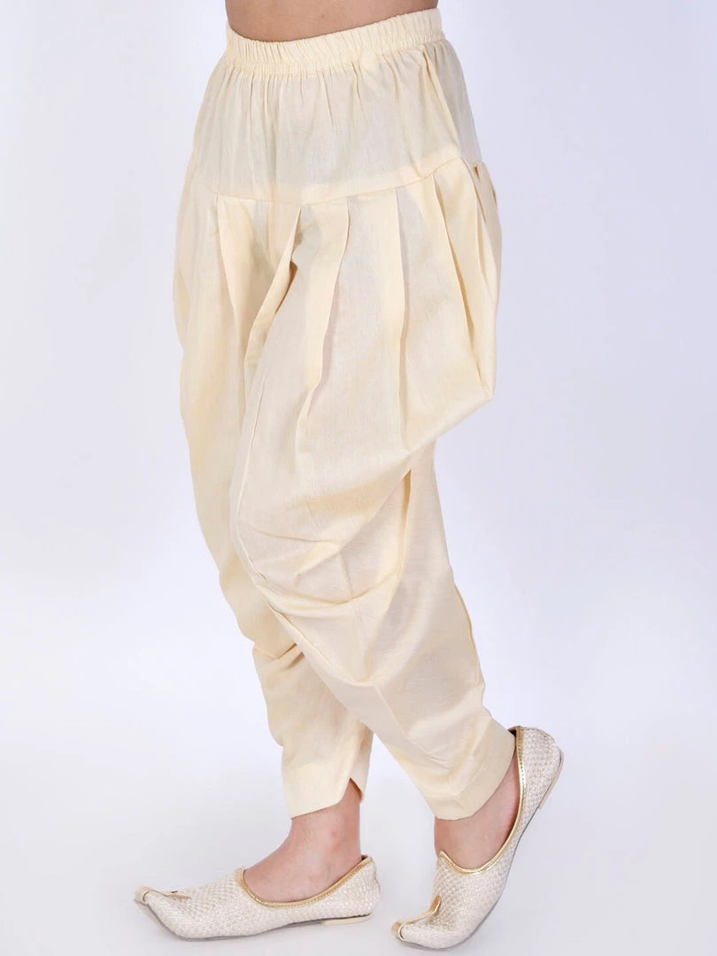 JBN Creation VASTRAMAY Boys Gold-Colored Solid Cotton Dhotis 4 JBN Creation VASTRAMAY Boys Gold-Colored Solid Cotton Dhotis