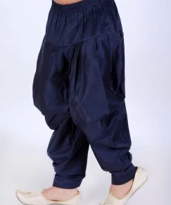 JBN Creation VASTRAMAY Boys Navy Blue Solid Dhoti Pants