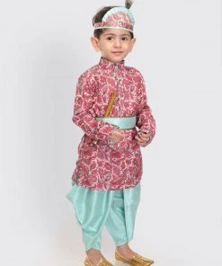 Vastramay Boys Janmashtami Printed Krishna Kurta And Dhoti Set