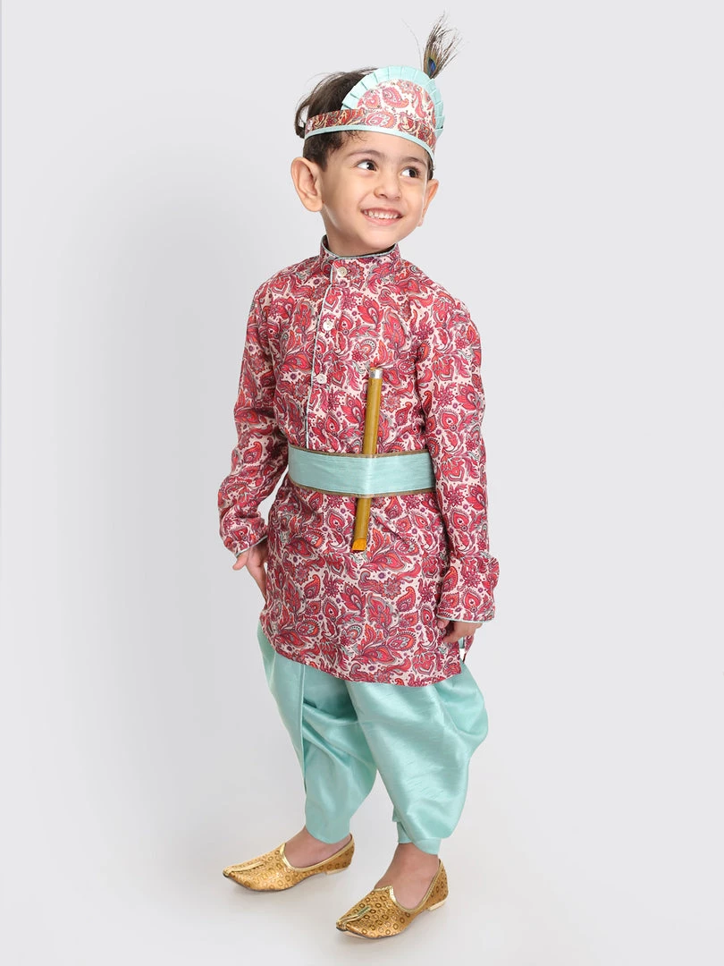 Vastramay Boys Janmashtami Printed Krishna Kurta And Dhoti Set 8 Vastramay Boys Janmashtami Printed Krishna Kurta And Dhoti Set