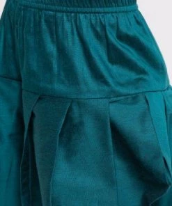 JBN Creation Boys' Orange Cotton Silk Kurta And Dhoti Pant Set