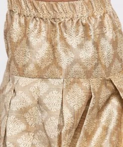 JBN Creation Boys' Red Cotton Kurta And Dhoti Pant Set