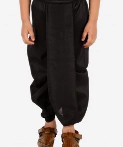 JBN Creation Boys' Black Silk Blend Dhoti