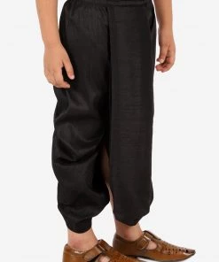 JBN Creation Boys' Black Silk Blend Dhoti
