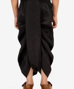 JBN Creation Boys' Black Silk Blend Dhoti