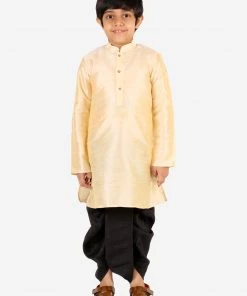 JBN Creation Boys' Black Silk Blend Dhoti