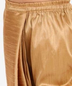 JBN Creation Boys' Rose Gold Silk Blend Solid Dhoti