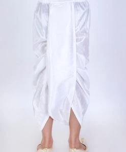 JBN Creation VASTRAMAY Boys White Solid Dhoti Pants