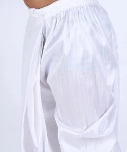 JBN Creation VASTRAMAY Boys White Solid Dhoti Pants