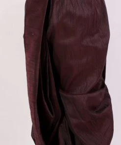 Vastramay Boys' Burgundy Silk Blend Traditional Dhoti