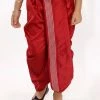 JBN Creation Boys' Maroon Silk Blend Embroidered Dhoti