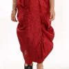 JBN Creation Boys' Maroon Silk Blend Embroidered Dhoti