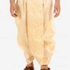 JBN Creation Boys' Gold Silk Blend Embroidered Dhoti