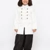 JBN Creation Boys' White Cotton Silk Sherwani And Dhoti Set