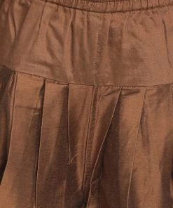 VASTRAMAY Boys Green Indo Western Jacquard Sherwani And Dhoti Pant Set