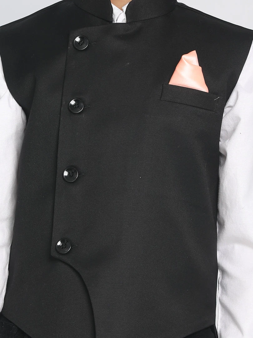 Vastramay Baap Beta Cotton Blend Black Jacket 9 Vastramay Baap Beta Cotton Blend Black Jacket