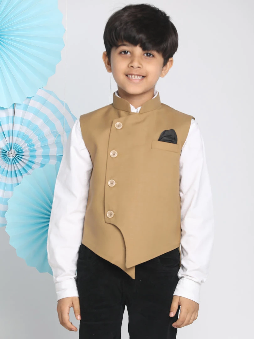 Vastramay Baap Beta Cotton Blend Chiku Jacket 7 Vastramay Baap Beta Cotton Blend Chiku Jacket
