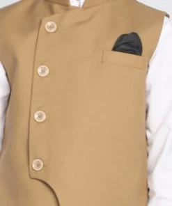 Vastramay Baap Beta Cotton Blend Chiku Jacket 15 Vastramay Baap Beta Cotton Blend Chiku Jacket