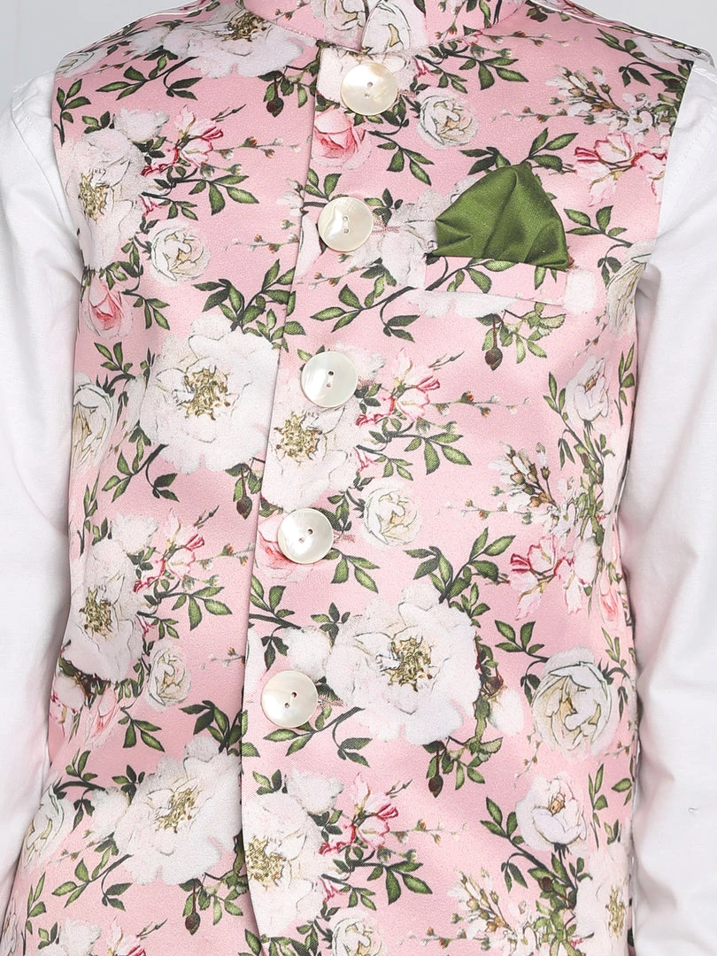 Vastramay Multicolor-Base-Pink Baap Beta Ethnic Jacket Set 10 Vastramay Multicolor-Base-Pink Baap Beta Ethnic Jacket Set