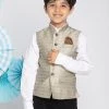 Vastramay Boys Beige Nehru Jacket