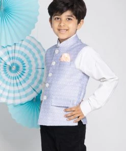 Vastramay Boys Lavender Nehru Jacket