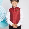Vastramay Boys Maroon Nehru Jacket