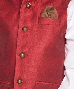 Vastramay Boys Maroon Nehru Jacket