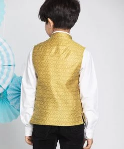 Vastramay Boys Yellow Nehru Jacket
