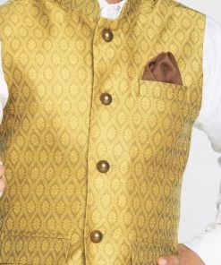 Vastramay Boys Yellow Nehru Jacket