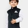 JBN Creation Boys' Black Velvet Nehru Jackets