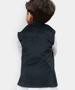 Vastramay Velvet Black Baap Beta Ethnic Jacket