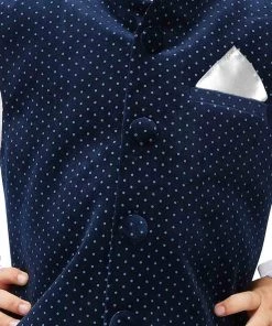 Vastramay Velvet Navy Blue Baap Beta Ethnic Jacket