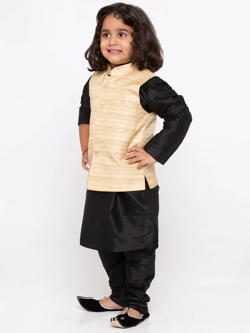 JBN Creation Buy 1 Get 1 Boys' White Cotton Silk Kurta, Jacket And Pyjama Set 8 JBN Creation Buy 1 Get 1 Boys' White Cotton Silk Kurta, Jacket And Pyjama Set